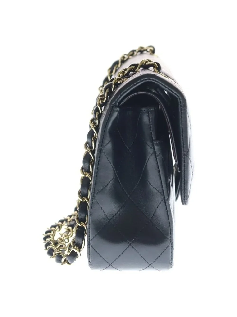 Chanel 11.12 Quilted 25 Double Flap Chain Classic Shoulder Back Lambskin Gold
